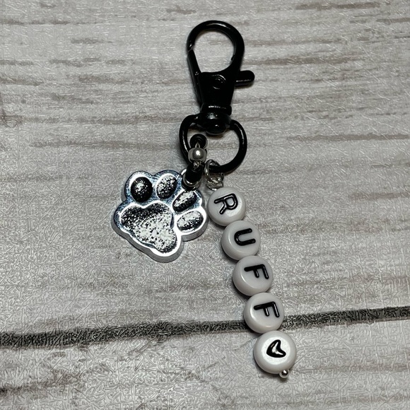 Black Resin Filled Paw Pet Charm Or Purse Toggle Or Keychain - Picture 13 of 13